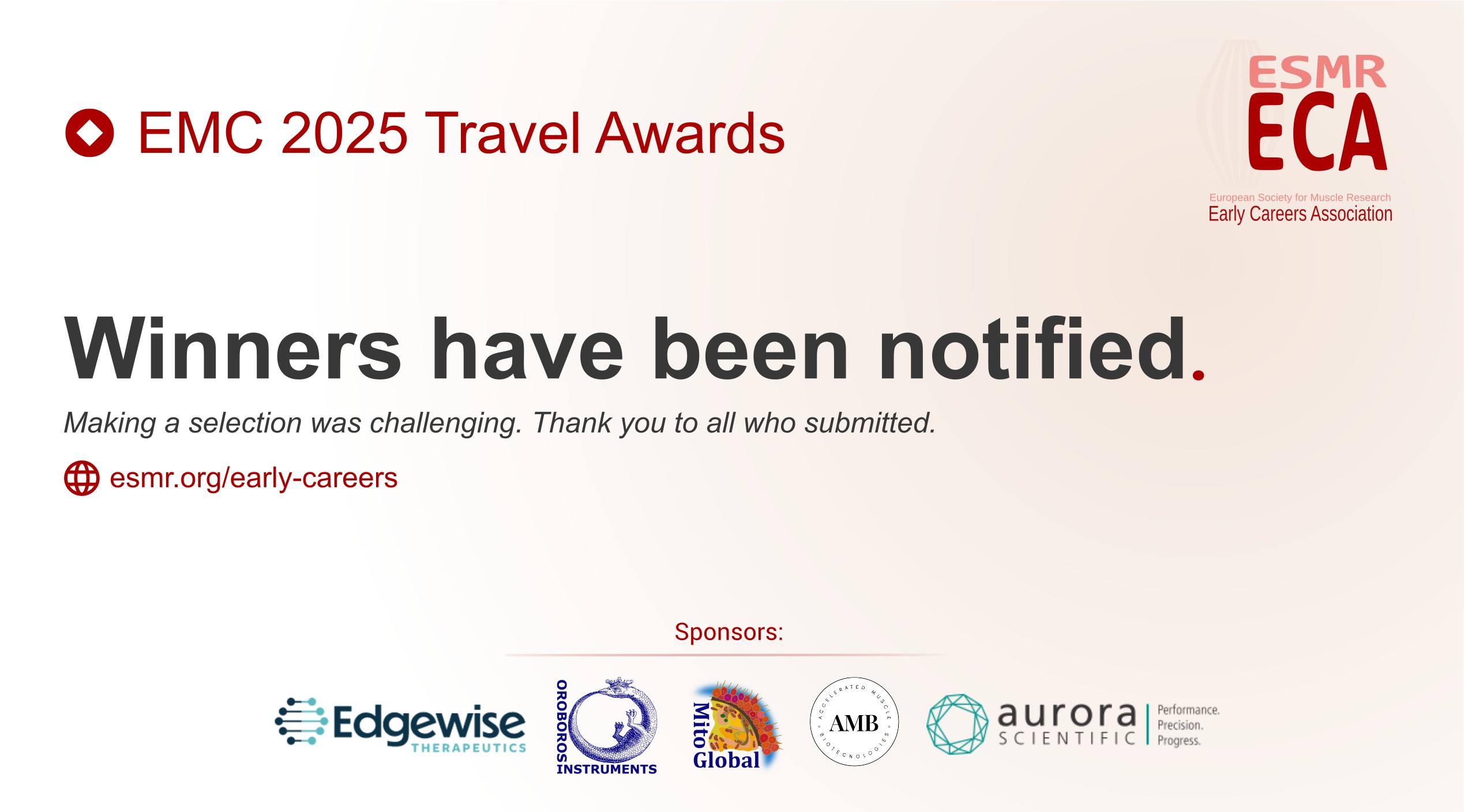 ECA 2025 travel awards notified